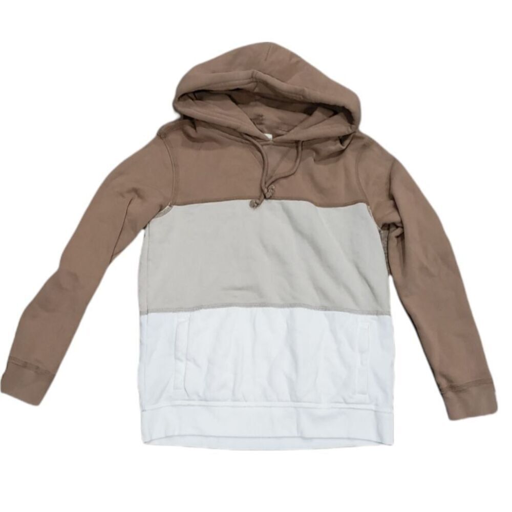 Abercrombie & Fitch Mocha Colorblock Hoodie Sweater XS
